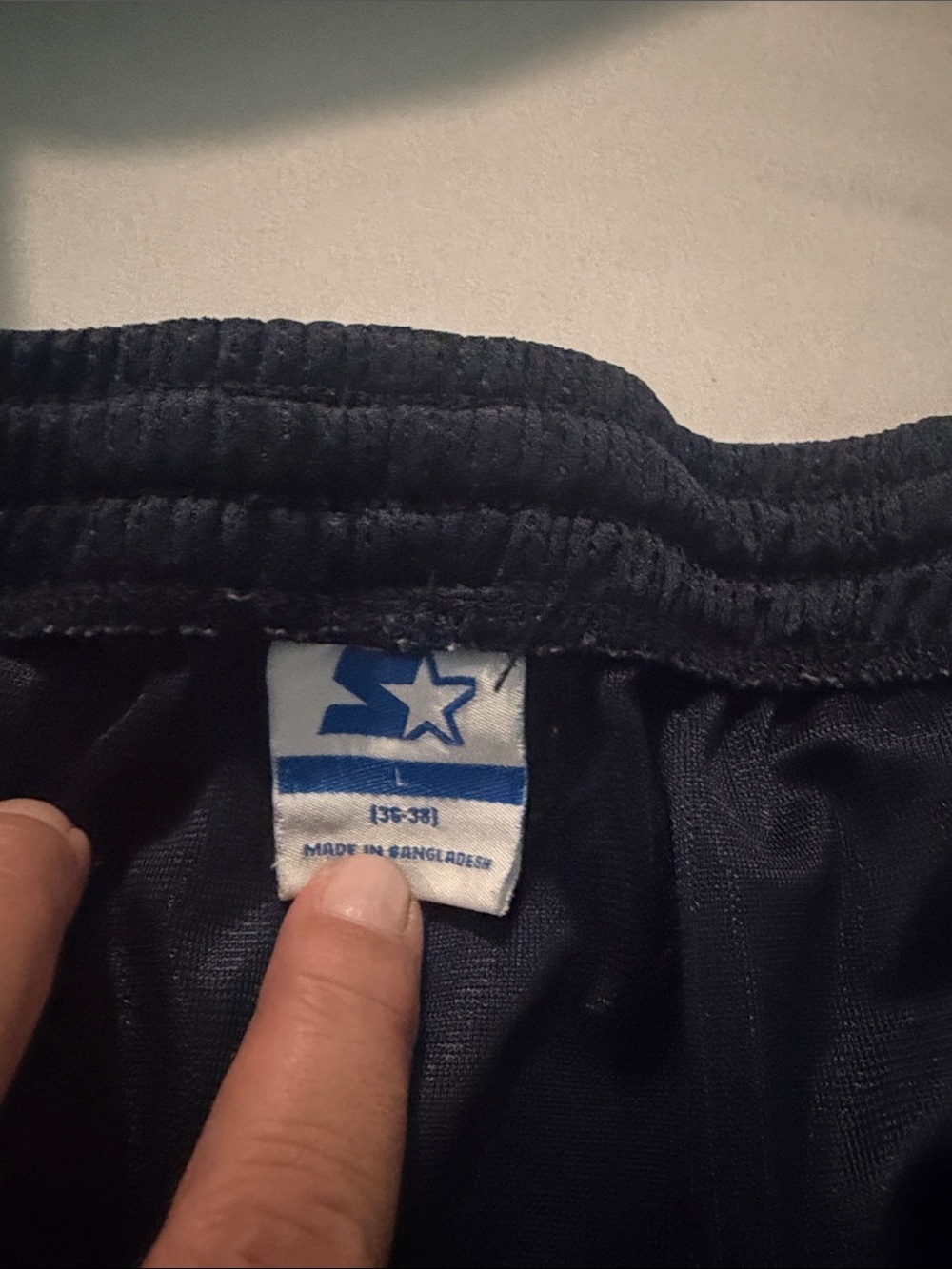 STARTER Navy Blue Athletic Shorts with Star Tag